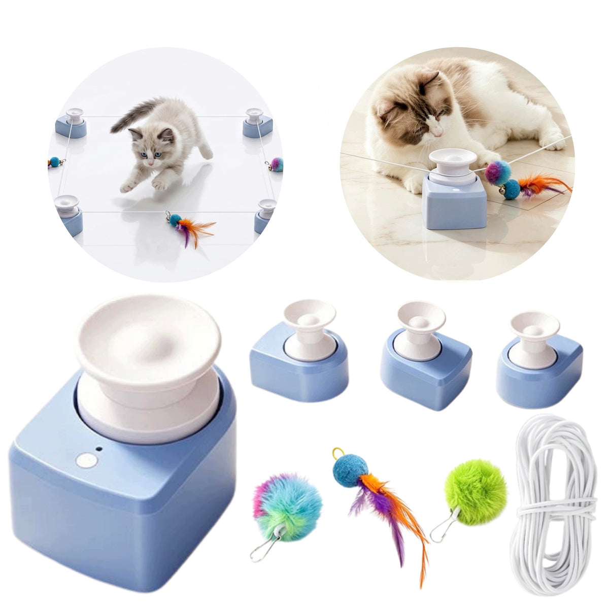 AUTOMATIC CAT TOY INTERACTIVE FOR LONG INDEPENDENT PLAY