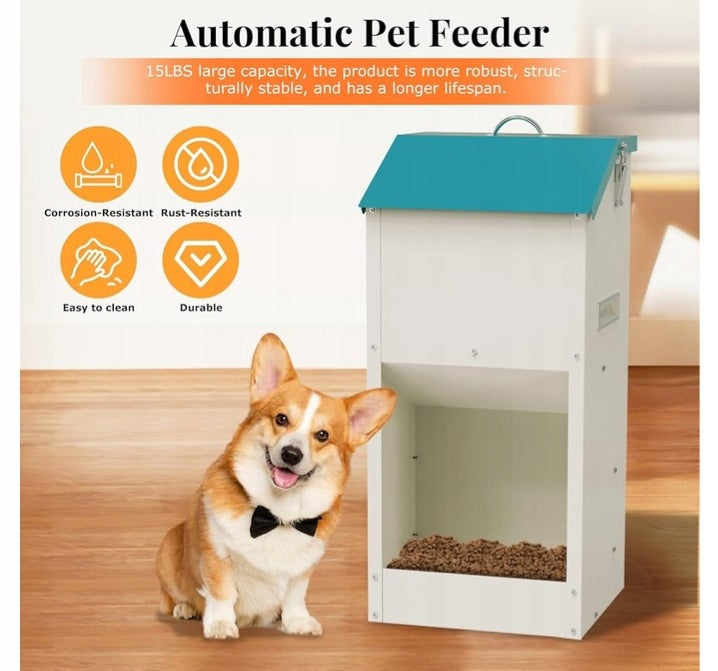 AUTOMATIC DOG AND CAT FEEDER METAL