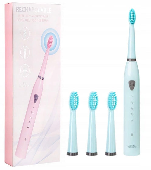 AUTOMATIC EFFECTIVE ELECTRIC SONIC TOOTHBRUSH 4 TIPS