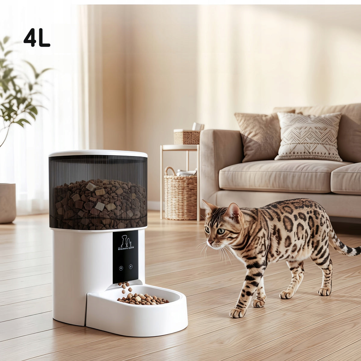 AUTOMATIC FEEDER 4L Romote Control Timed Food Dispenser FOR Cats Dogs Packaging status original