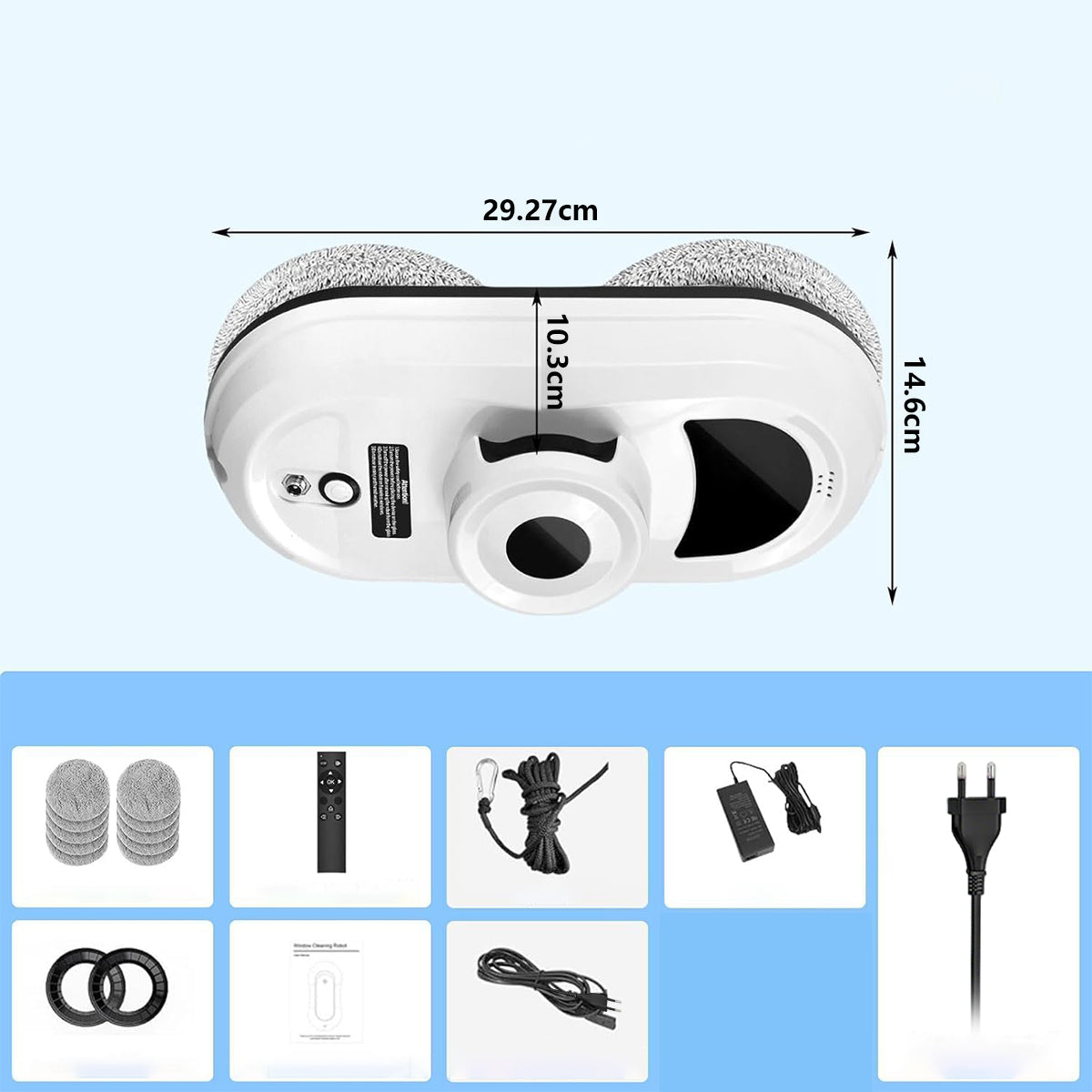 AUTOMATIC INTELLIGENT ROBOT FOR CLEANING MIRROR WINDOWS SET WITH REMOTE CONTROL Brand no brand