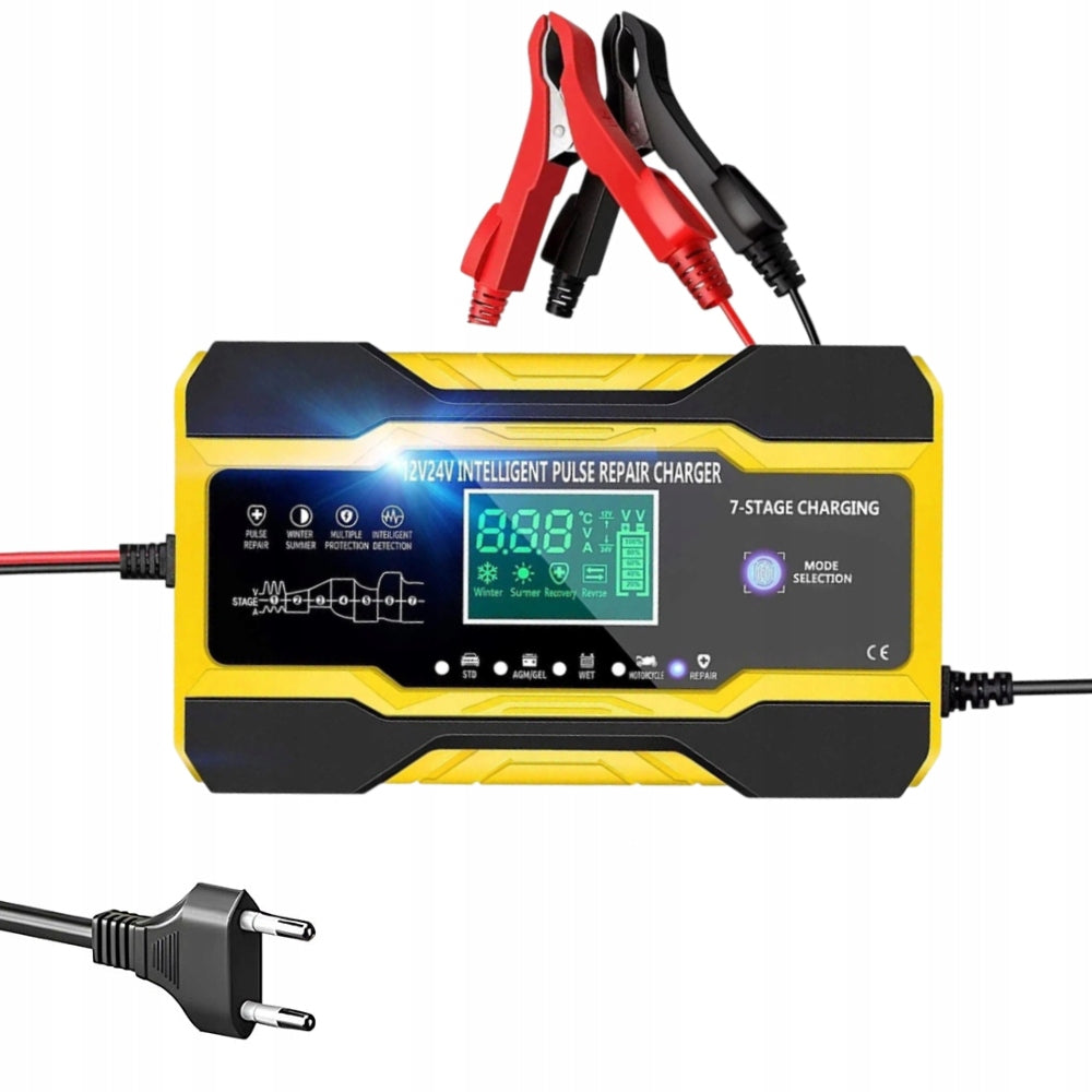 AUTOMATIC SMART RECTIFIER BATTERY CHARGER LCD 12V NEW