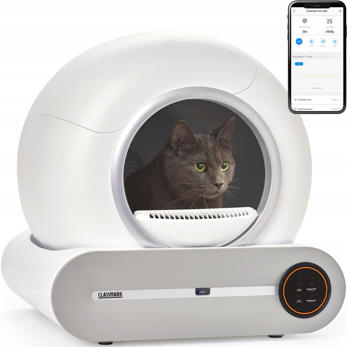 AUTOMATIC SMART WI-FI SELF-CLEANING LITTER BOX FOR CAT 30 DAYS UNCHANGED