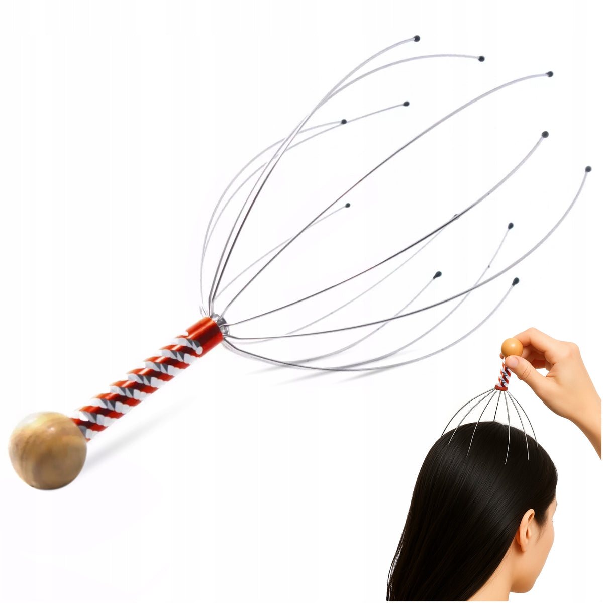 AYURVEDIC SCALP MASSAGER HANDHELD RELAXING HEALTH MASSAGE