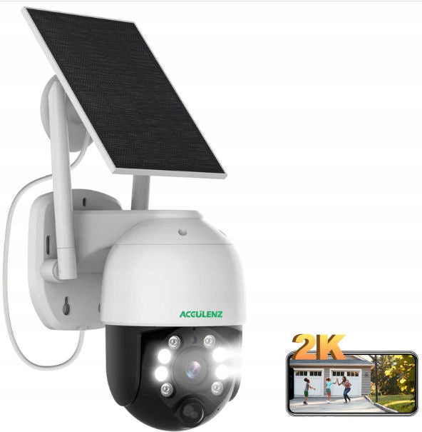 Acculenz BD4 CAMERA SOLAR PANEL OUTDOOR FULL HD 2K 4MPX MONITORING ALEXA