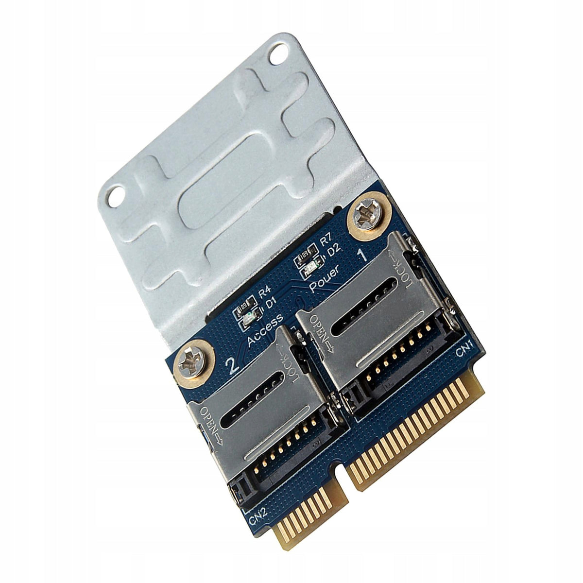 Adapter Mpcie to 2 Mini Sdcards Mini Pci E Adapter Durable 2 Ports SSD HDD