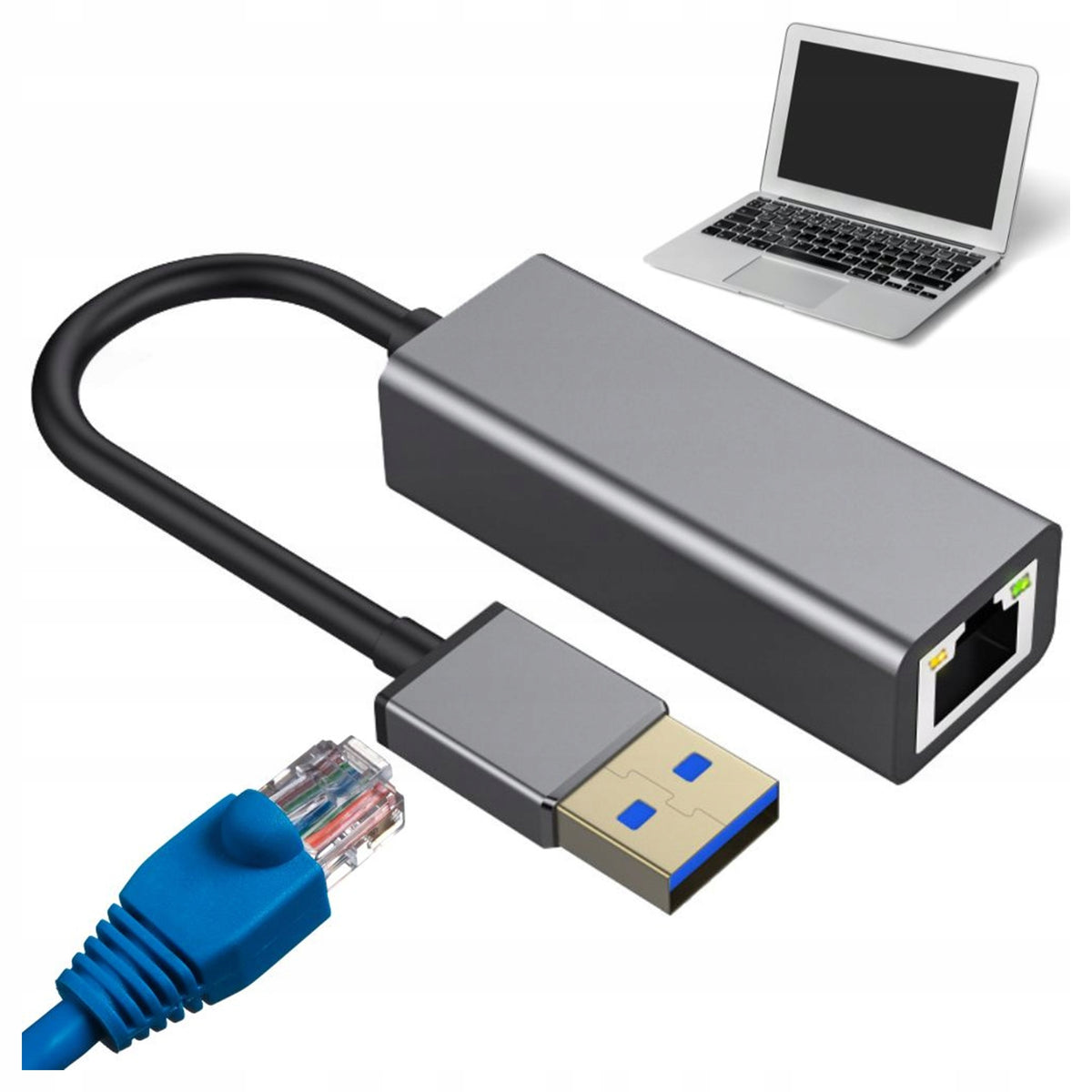 Adapter adapter USB A to Ethernet LAN RJ45 1Gb network card GIGABIT