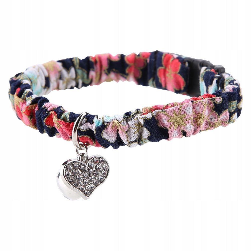 Adjustable Elastic Pet Fabric Cat Collar with TP