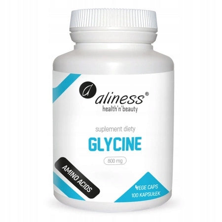 Aliness GLYCINE 800 mg AMINO ACID 100 kap STRESS MEMORY Nerves Sleeping Packaging status original