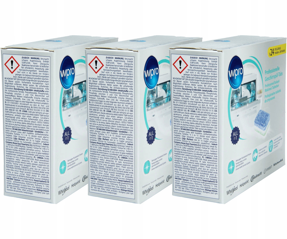 All in 1 72pcs Dishwasher Safe Tablets Brand Wpro
