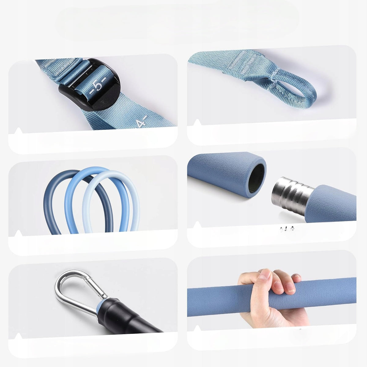 AlongSong Pilates Exercise Rubber Bar - Bar - Train All Parts