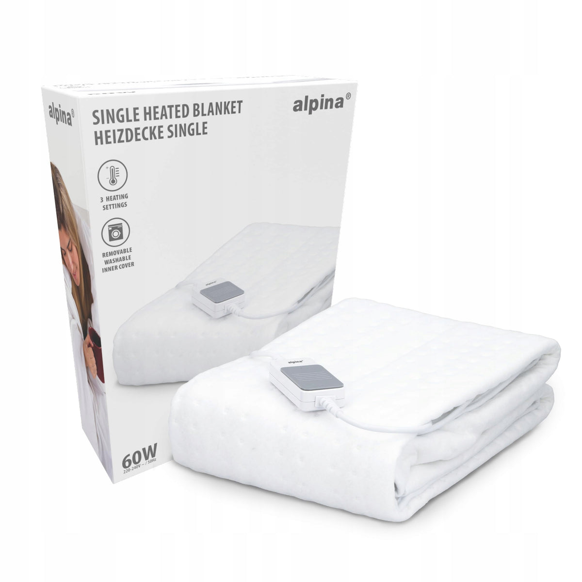 Alpina Blanket, Heating Mat 80 × 150 cm – white | 60W