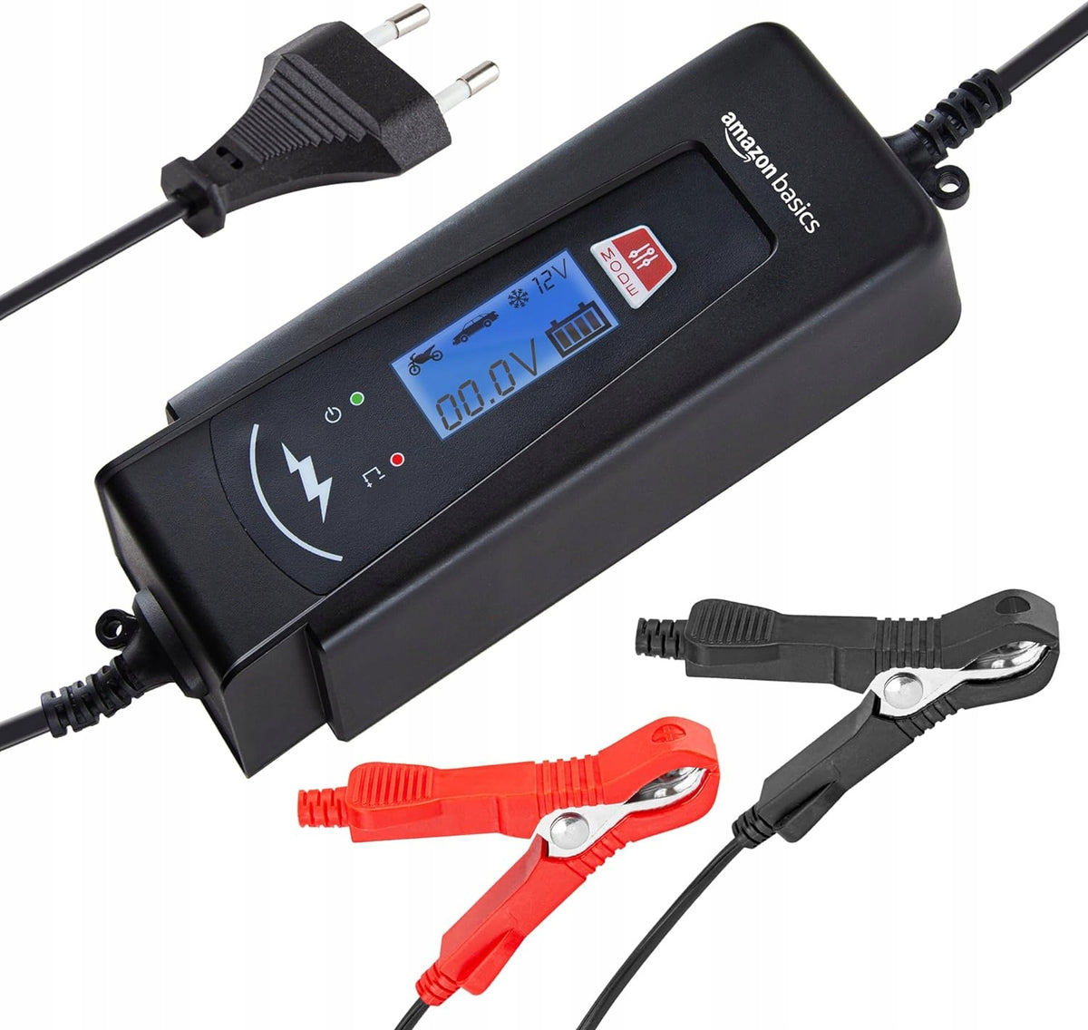 Amazon Basics - Battery Charger, Output: 2A/4A, 6 V/12 V DC black