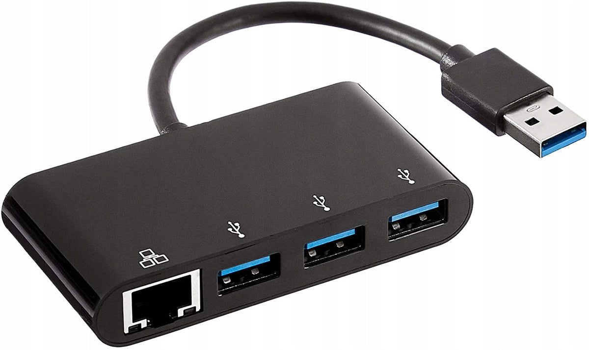 Amazon Basics USB Hub 3 USB Ports 1 Rj45 Port