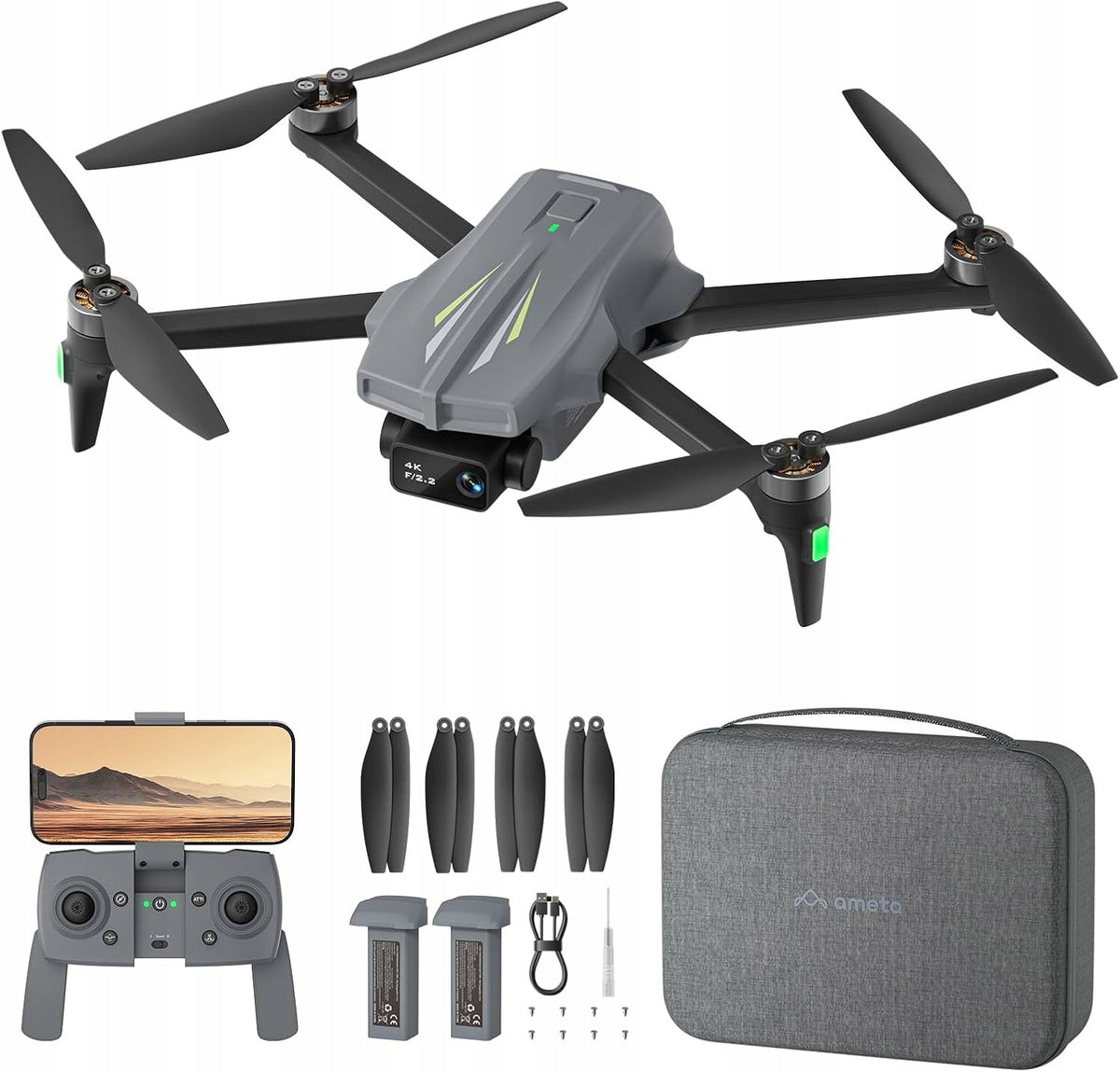 Ameta S20 Drone 4K GPS FPV 50 min Follow Me RTH under 249 g camera