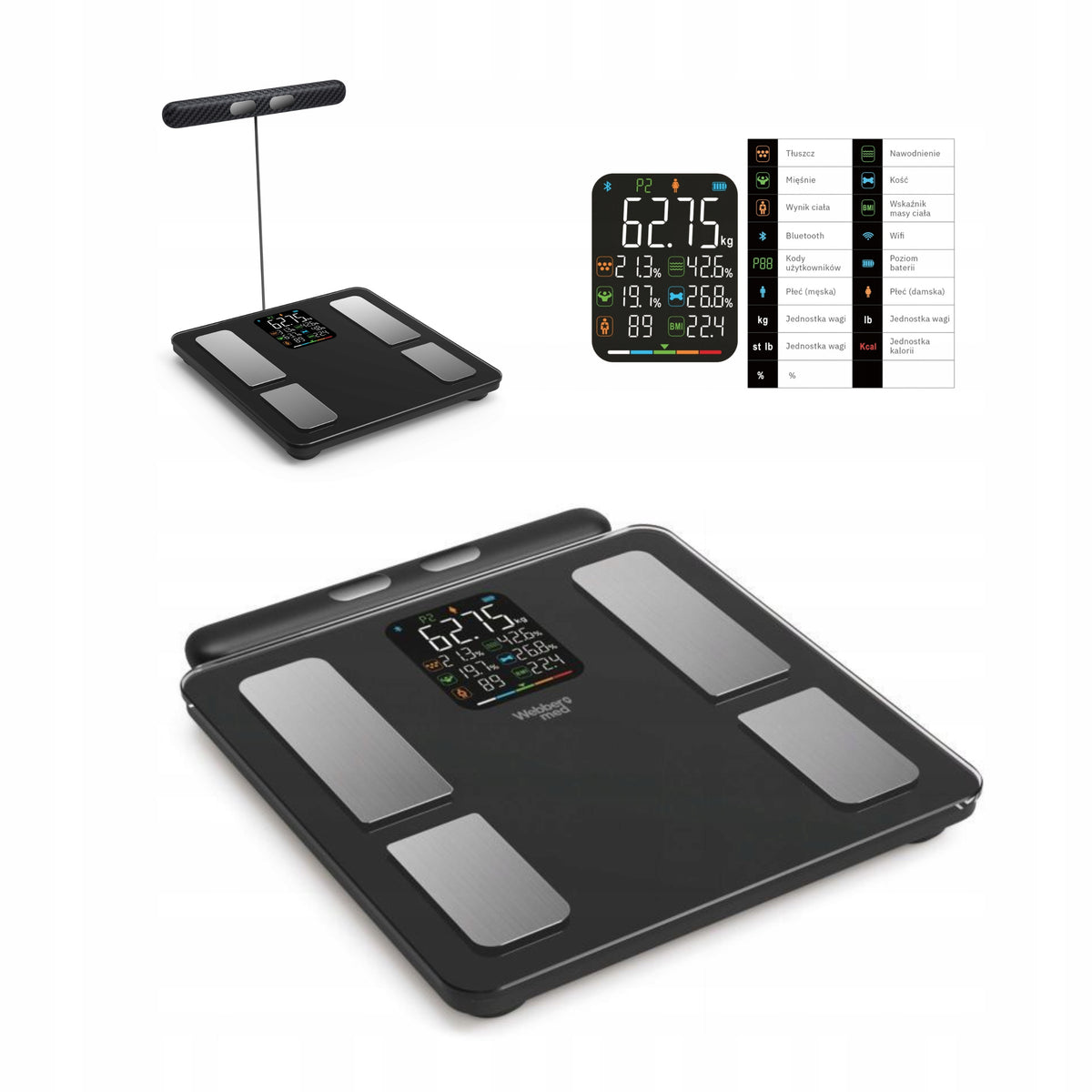 Analytical Bathroom Scale 15 Parameters Apple Health Google Fit Accurate