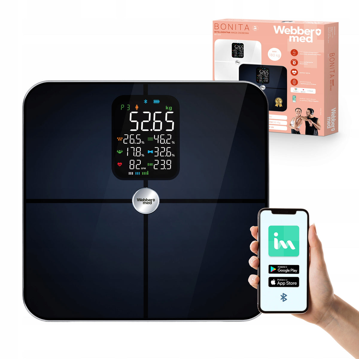 Analytical Bathroom Scale 16 Parameters Apple Health, Google Fit, IF1321C