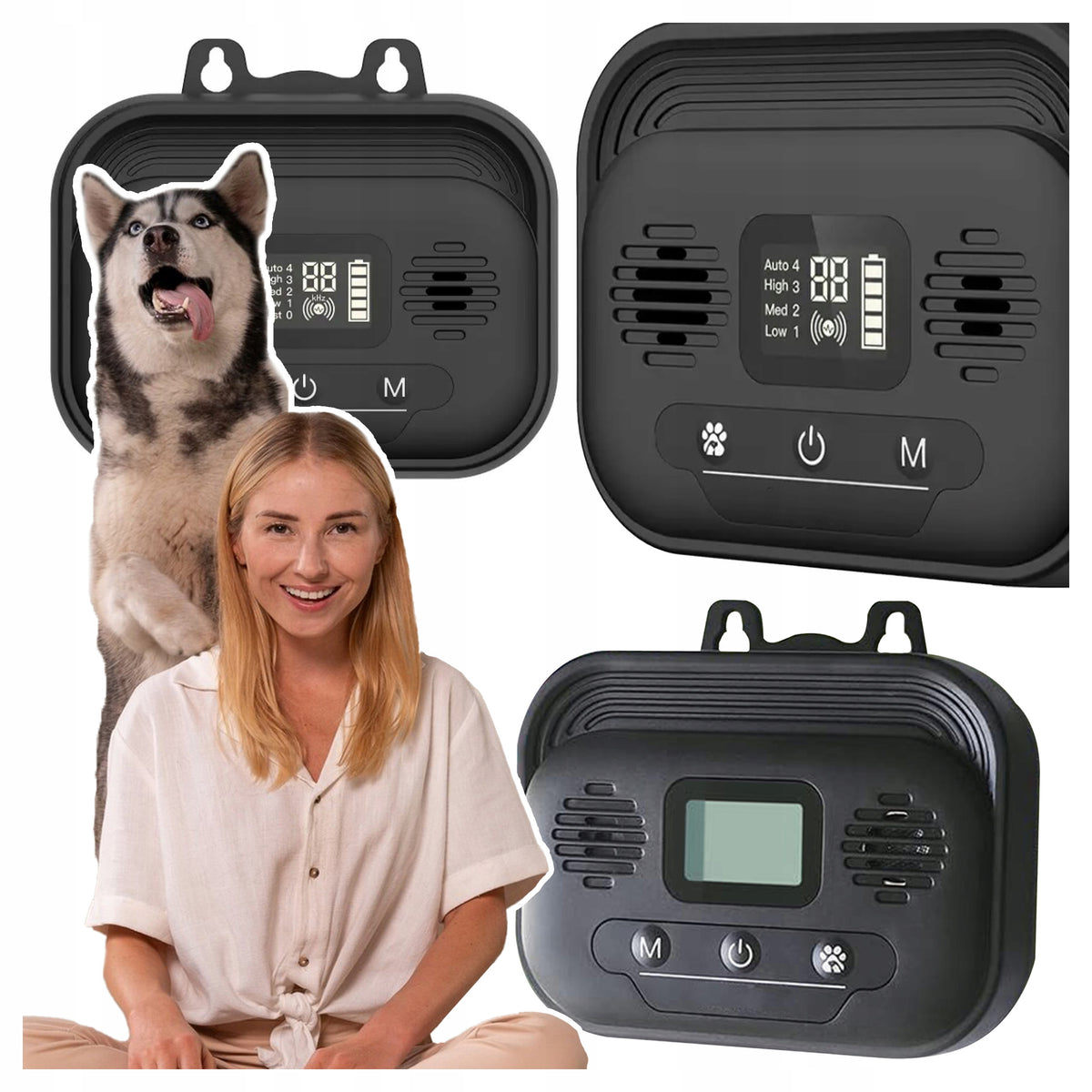 Anti Bark Training Base for Dog Anti Bark 4 Work Modes