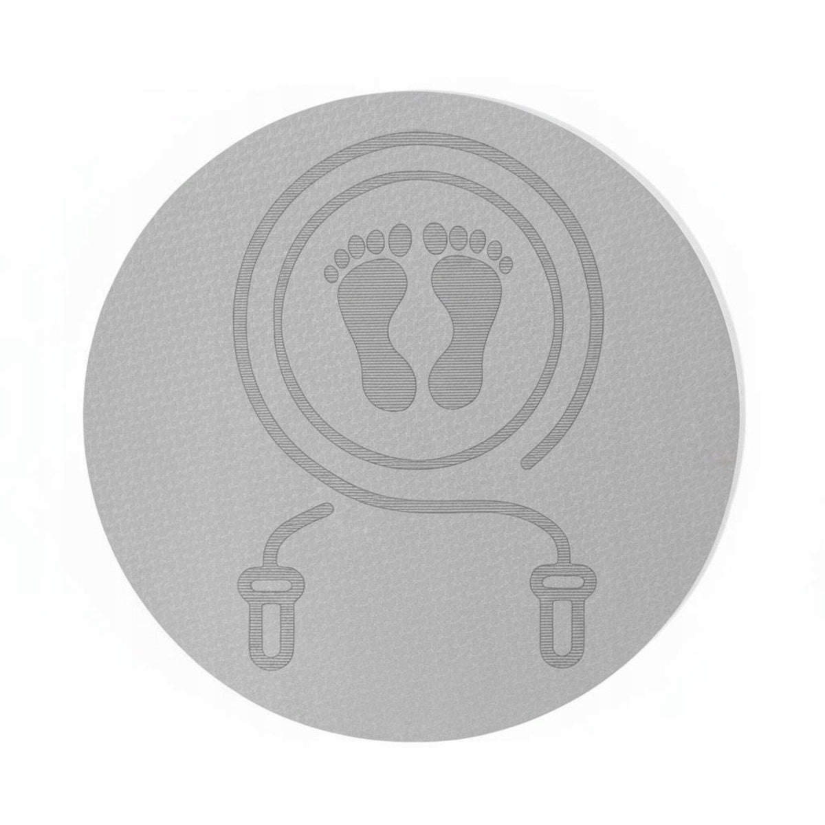 Anti Slip Exercise Pad TPE Non Slip Surface Jump Rope Mat Gray 60x60x0.8cm