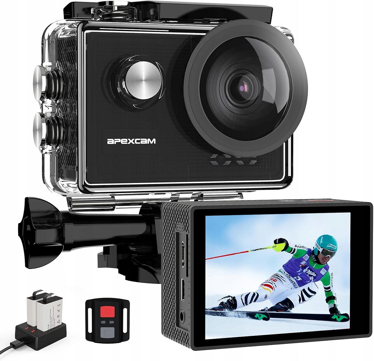 Apexcam X60PRO 4K WiFi Sports Camera Remote Control 40M