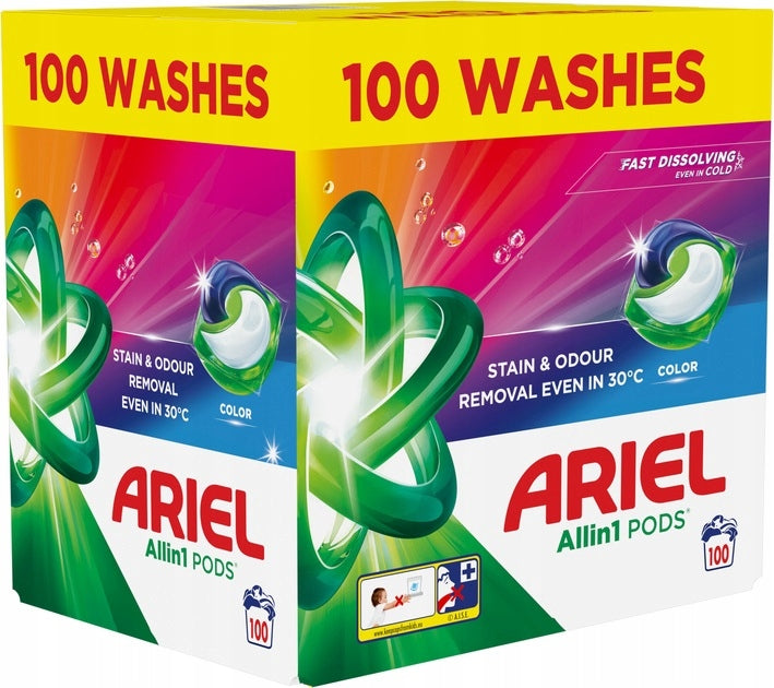 Ariel All-in-1 PODS Washing Capsules Color Clean 100 Washes