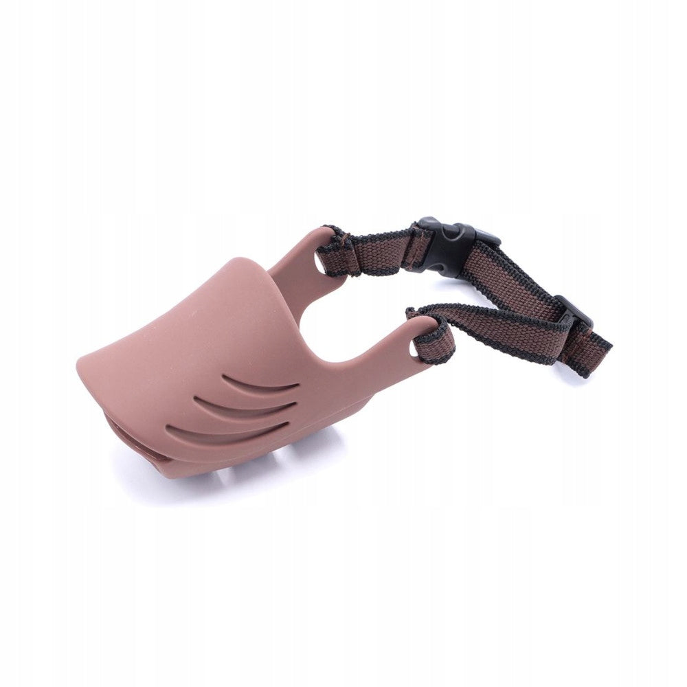 Artero Silicone Muzzle Cover Adjustable Silicone Dog muzzle,Brown M