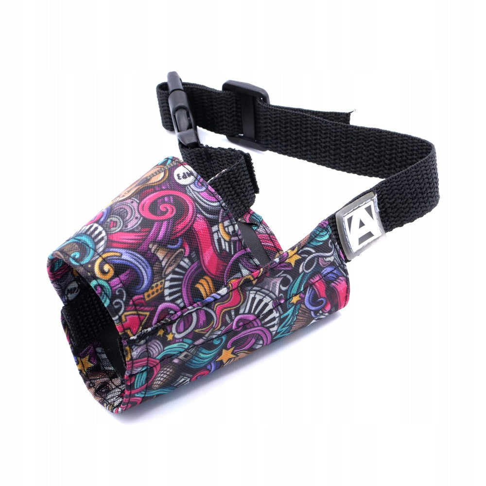 Artero Stamped Music Muzzle M - Adjustable, Colorful Dog muzzle