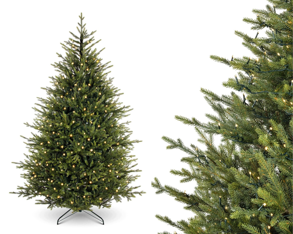Artificial Christmas Tree Spruce PE Premium LED 210 cm