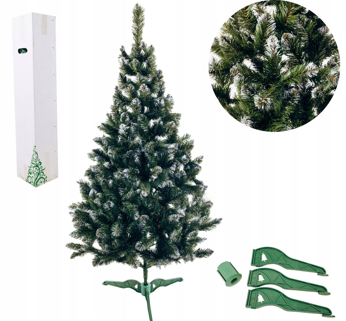 Artificial Christmas tree, Classic Fir, PVC white ends Lidia 2.0 m
