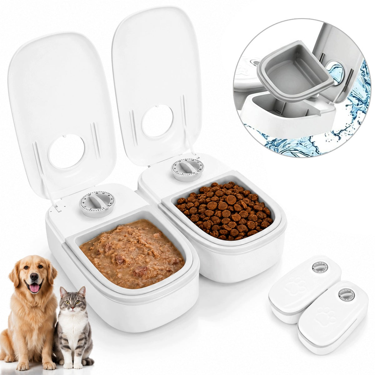Automatic Feed Feeder Double Timer Dispenser
