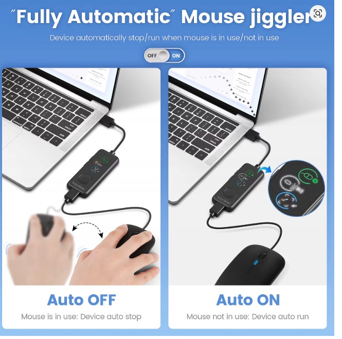 Automatic Jiggler Mouse 100% Undetectable Mouse Movement REMOTE WORK Packaging status original