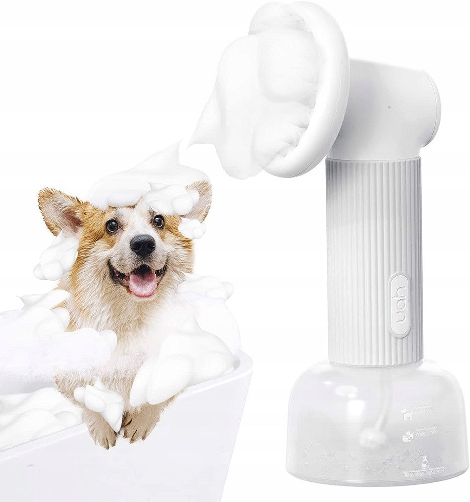 Automatic foaming brush with dispenser