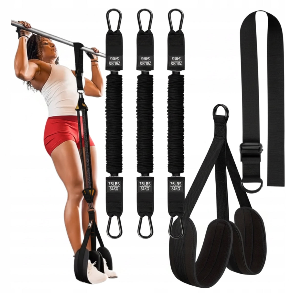 Auxiliary Rubber Bands Pull Up Training Belts Adjustable 75-225lbs Manufacturer code pasy treningowe crossfit regulowane 34-102kg