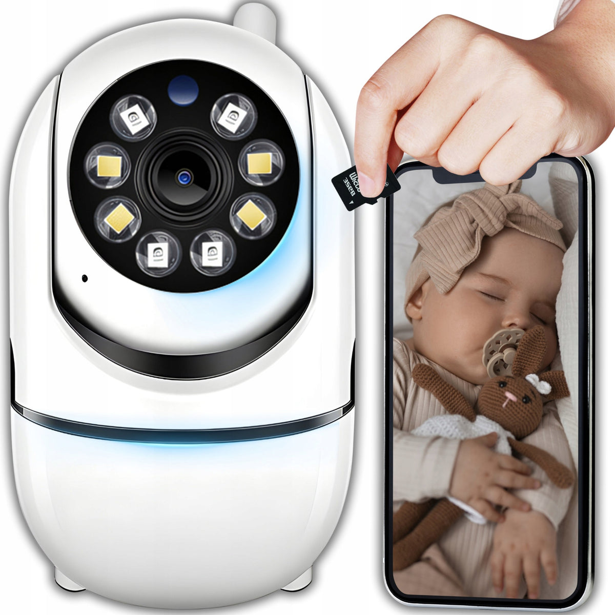 BABY MONITOR ELECTRONIC IP FULL HD WiFi ROTARY CAMERA WIRELESS CAMERA Packaging status original