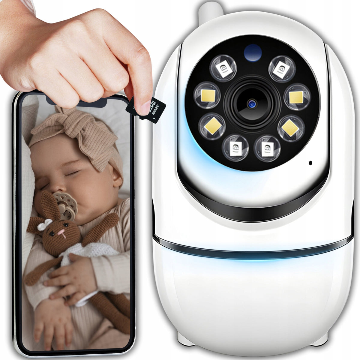 BABY MONITOR ELECTRONIC IP FULL HD WiFi ROTARY CAMERA WIRELESS CAMERA