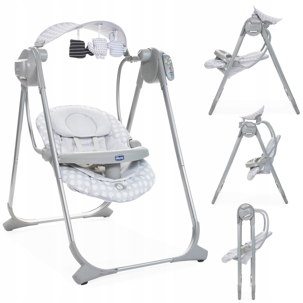 BABY SWING LOUNGER WITH AUTOMATIC ROCKING GREY CHICCO