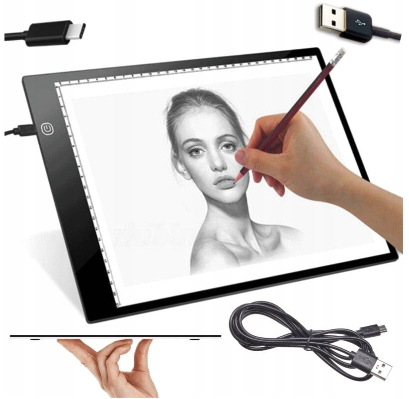BACKLIT BOARD DRAWING BOARD LED CALKA A4 FOR DRAWING TABLET