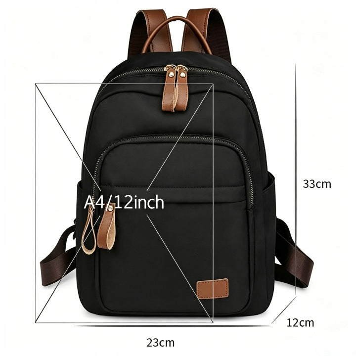 BACKPACK WOMEN'S BAG FUNCTIONAL HAND LUGGAGE BLACK MULTI-CHAMBER Packaging status original