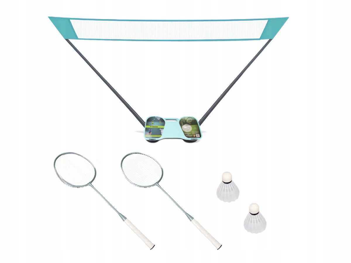 BADMINTON FOLDING RACKET SET DARTS NET