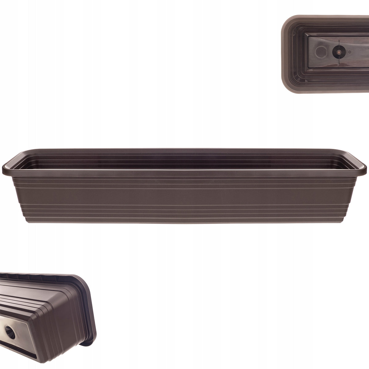 BALCONY BOX FLOWER POT 80cm MOCHA FLOWER BOX KADAX