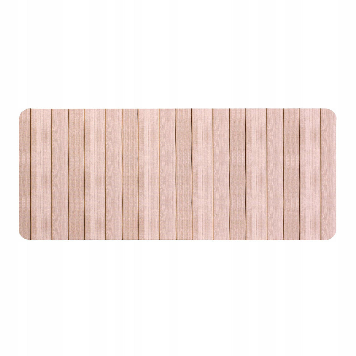 BATHROOM MAT BEIGE OBLONG RUG WITH ABSORBENT PATTERN 50 X 120 CM