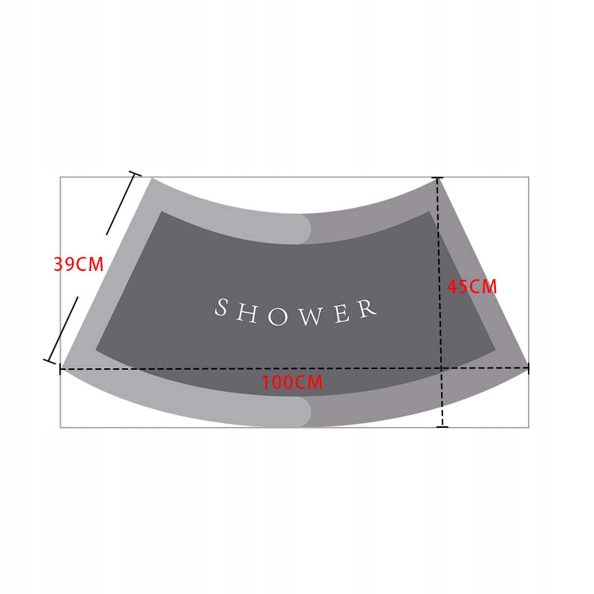 BATHROOM MAT NON-SLIP QUICK-DRYING BATHROOM RUG 45x100CM Packaging status original