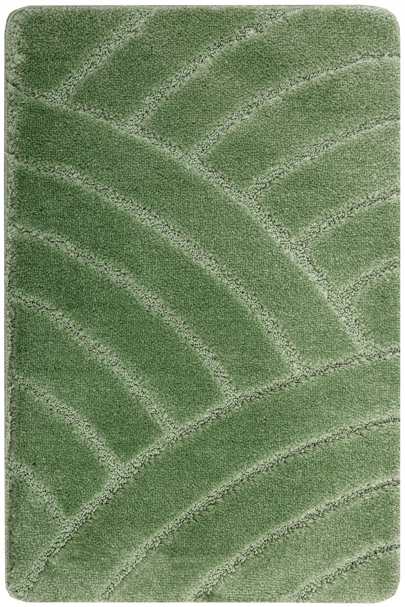 BATHROOM RUG FOR TOILET RUBBERIZED SOFT GREEN MAT SASH 60x100 cm Manufacturer code sash sage
