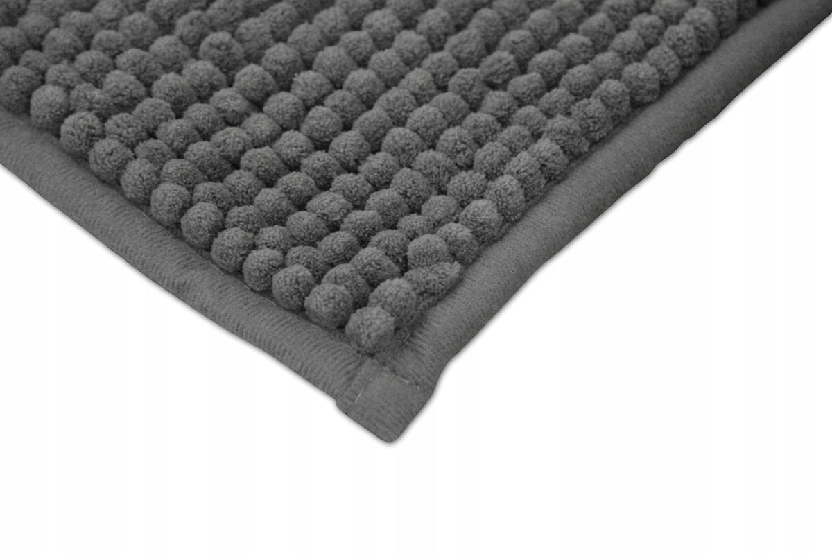 BATHROOM RUG GREY ABSORBENT ANTI-SLIP SOFT 40x60CM PERNILLE Manufacturer code 10DYWPARGRA40