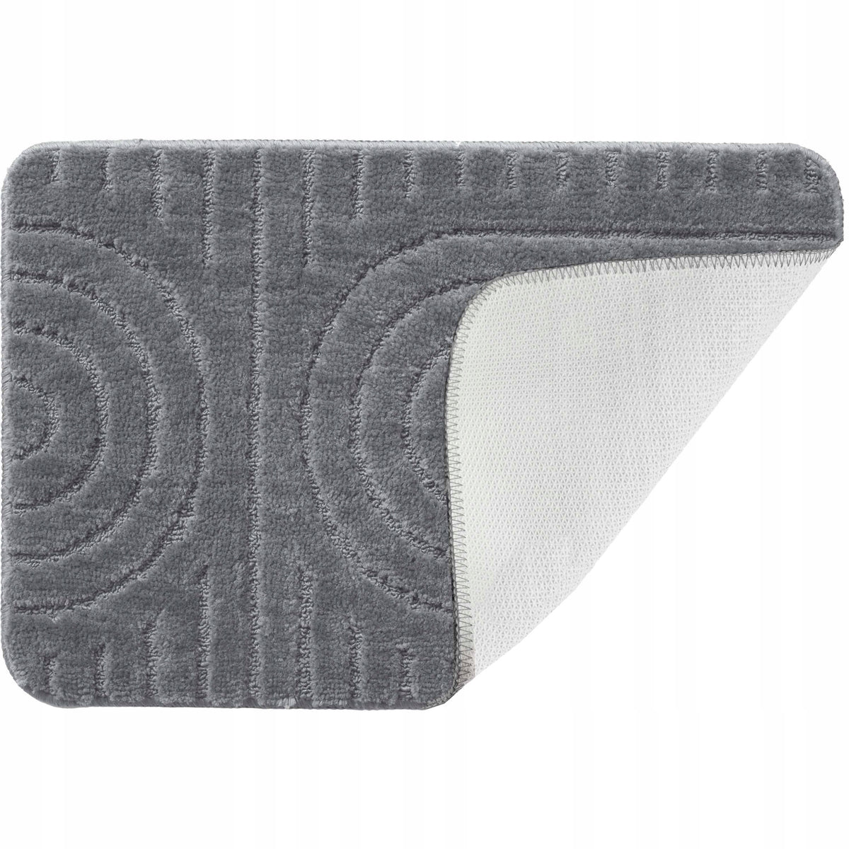 BATHROOM RUG MICROFIBER 40x60 GREY NON-SLIP SOFT DURABLE