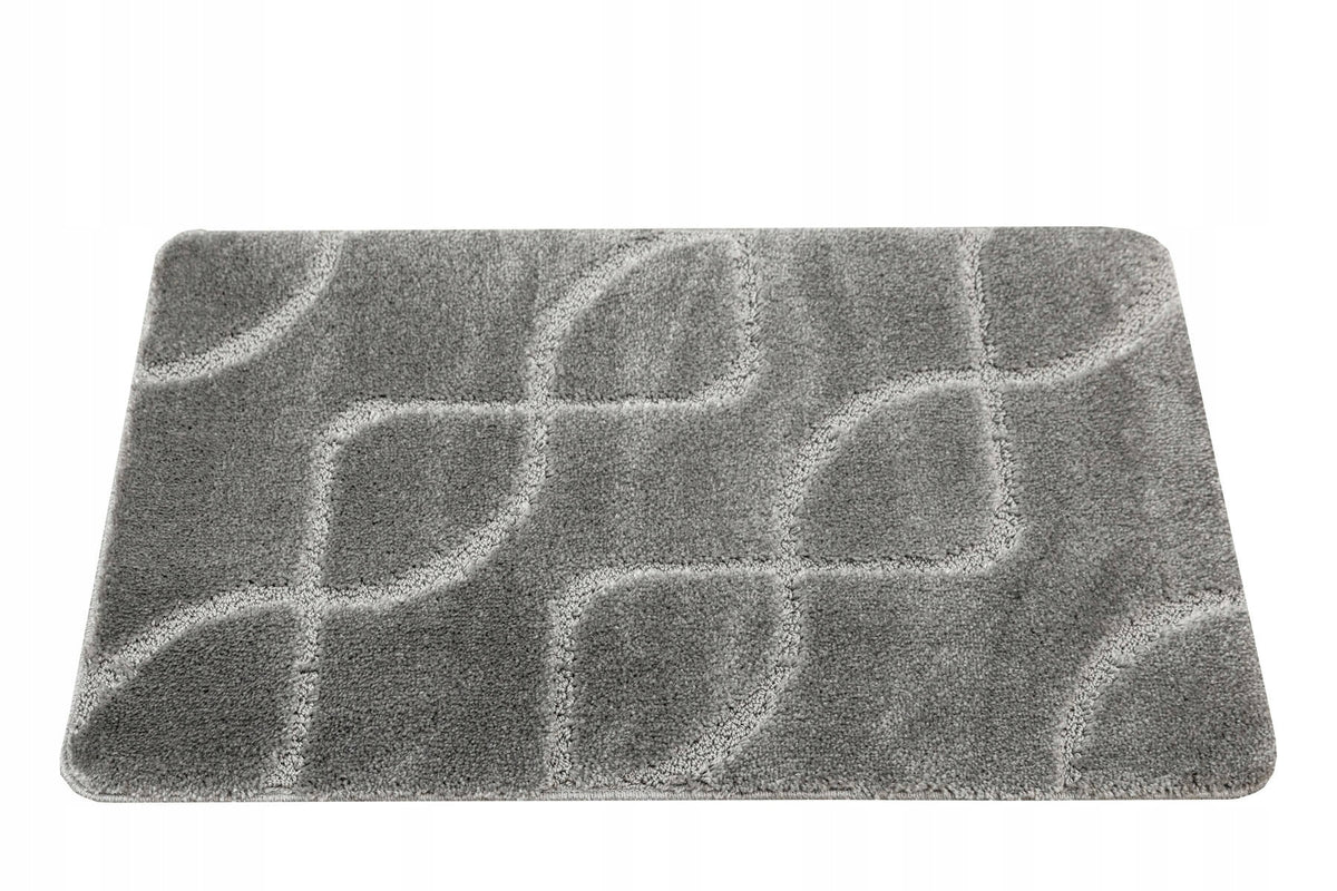 BATHROOM RUG NON-SLIP GREY SOFT LAUNDRY MAT 60x100 cm