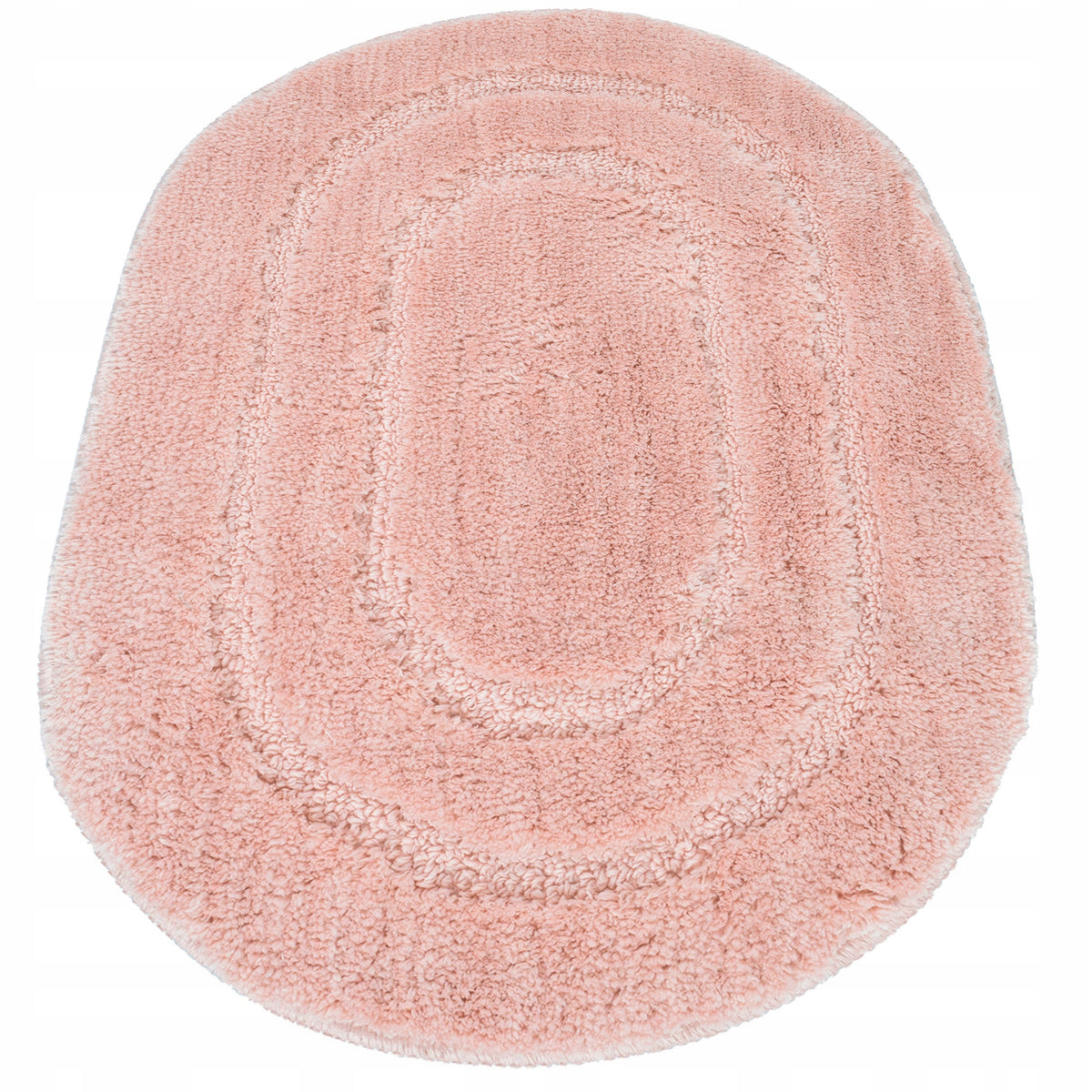 BATHROOM RUG OVAL SOFT FLUFFY NON-SLIP FOR WASHING 40x60CM