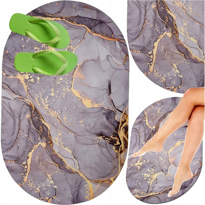 BATHROOM RUG QUICK DRYING ROUND 40x60 FOAM BATHROOM MAT
