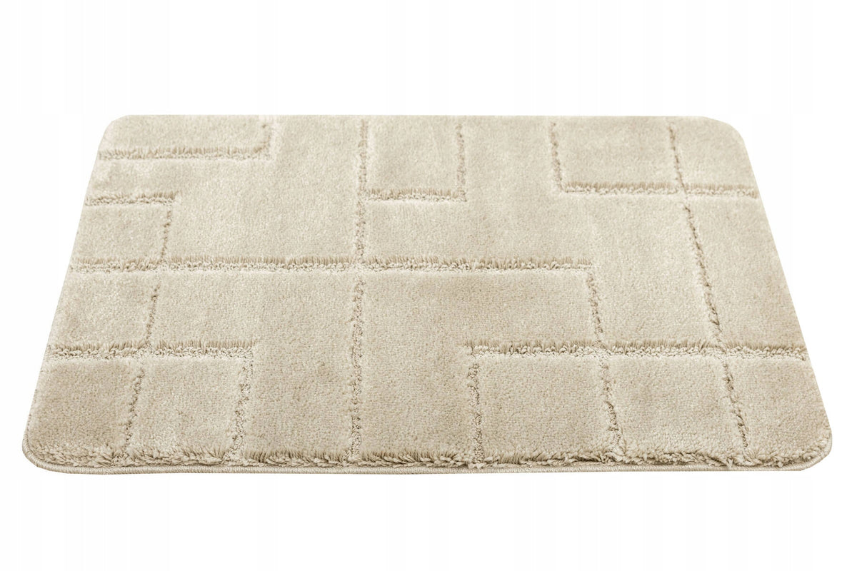 BATHROOM RUG TOILETS NON-SLIP SOFT BEIGE MAT INEZ 50x80 cm