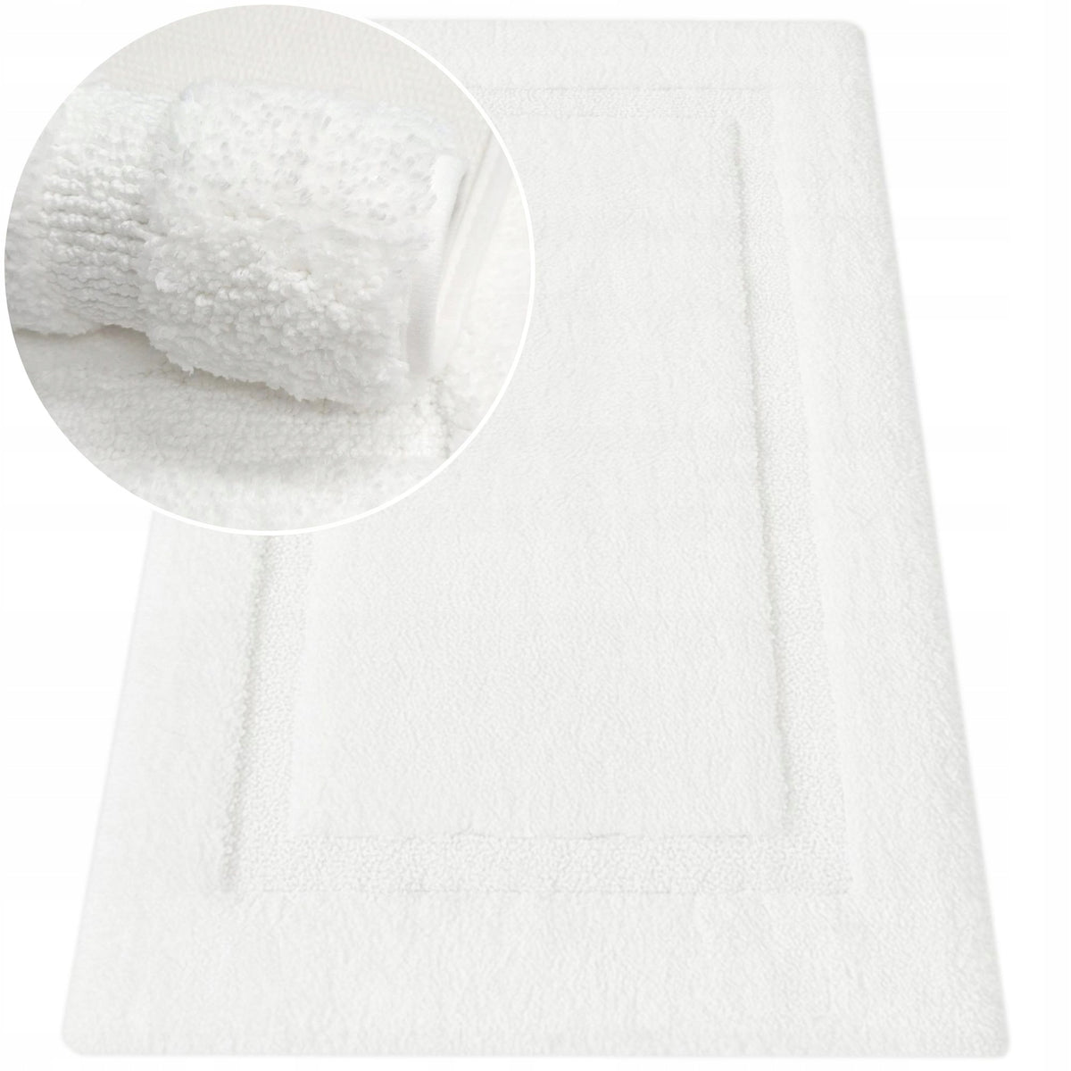 BATHROOM RUG WHITE 50x80 NON-SLIP SOFT FOR BATHROOM WHITE